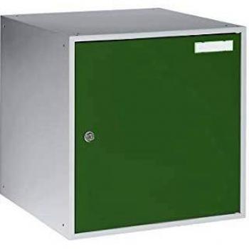 Casier de rangement verrouillable QUIPO 450 mm gris clair/vert réséda