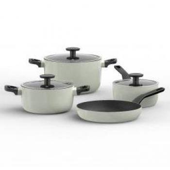 BergHOFF Green 7-Piece Glints Ceramic Pots & Pans