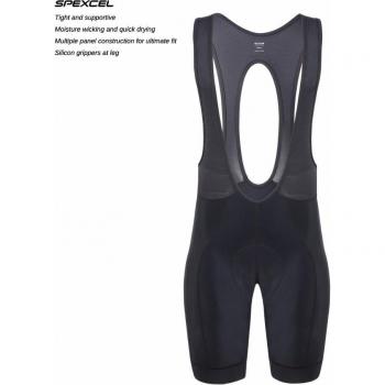 SPEXCEL Hochdichte Radhose Schwarz