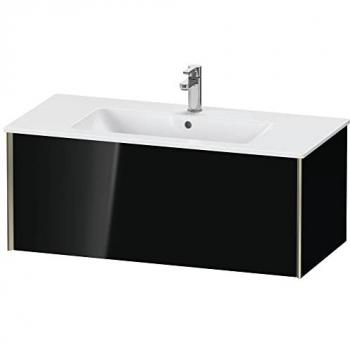 Duravit XViu Waschtisch-Unterschrank 101 x 40 cm, wandhängend, schwarz hochglanz/champagner matt, 1 Auszug