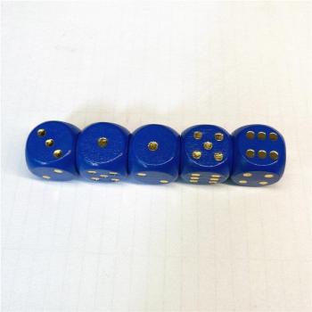 Set de Dados Madera D6 con Puntas Digitales 16 mm