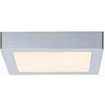 Lampe Plafond Lunar LED Carrée 15,5W 225x225mm Blanc Dépoli