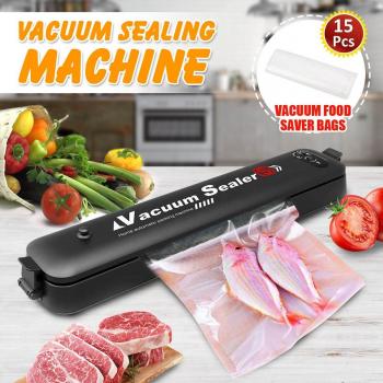 Sellador de Vacío para Alimentos 110V/220V 90W con 15 Bolsas Incluidas