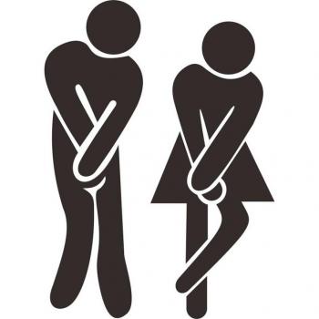 Humorvolle Aufkleber für Toilettentüren