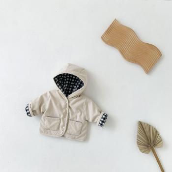 Manteau enfant décontracté en coton velours côtelé