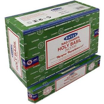 SATYA Holy Basil Incense Sticks 15g x 12 Pack