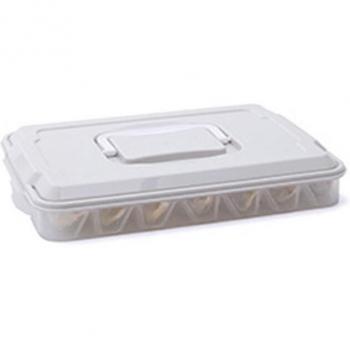 Transparent 2 Layer Dumpling Storage Box with Lid