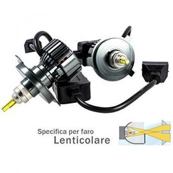CARALL LH4038 Kit Full Led Canbus H4 38W Reale Canbus 12V 24V Luce 360 Gradi Per Faro Lenticolare Ventola Silenzioso 4500 lm