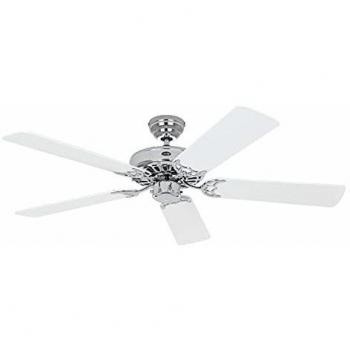 CasaFan Deckenventilator Classic Royal 132 CH (Ø) 132 cm Flügelfarbe: Weiß Gehäusefarbe: Chrom (glänzend)