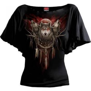 Spiral Direct Women's Cry Of The Wolf Batwing Tee