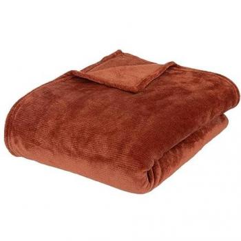 Flanellé Terracotta – Plaid Ollis 180x230 cm