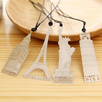 Parisian Landmark Metal Bookmark for Books