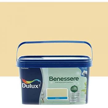 Dulux Pittura Interni Super Lavabile Giallo Quieto 2.5 L Anti Muffa e Batteri con Ioni d'Argento