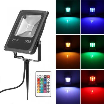 Iluminador Solar RGB Patio y Jardín IP65