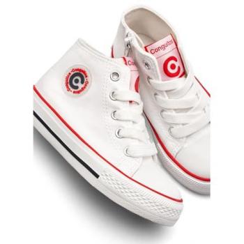 Zapatillas Conguitos para Niños en Color Blanco y Rojo
