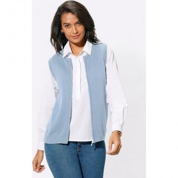 Komfortable Strickjacke in Eisblau