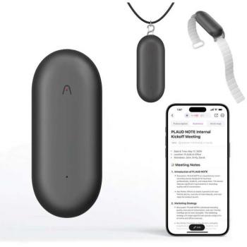 PLAUD NotePin Kosmisch Grau Kombi Digitales Aufnahmegerät (NotePin in Kosmisch Grau mit Zubehör)