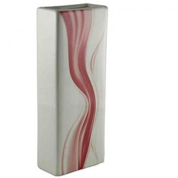 Umidificatore per Caloriferi in Ceramica Rosso, Design Floreale, Dimensioni 19x7,5x3,8 cm