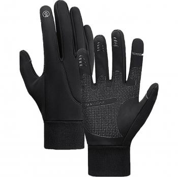 Men's Anti-Slip Ski Gloves with Night Reflective Strip and Waterproof Features