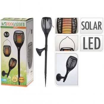 BigBuy Outdoor Antorcha de Jardín Solar LED Multiposición