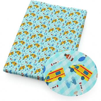 Tissu coton patchwork infirmières et médecins 50x145CM