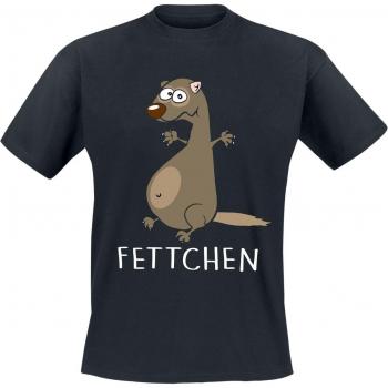 Tierisch Funshirt Fettchen – Herren, Schwarz, XL