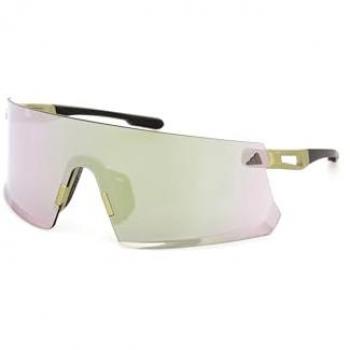 Adidas Sport Sp0090 Polarized Sunglasses Matte Light Green / Green Mirror male One Size