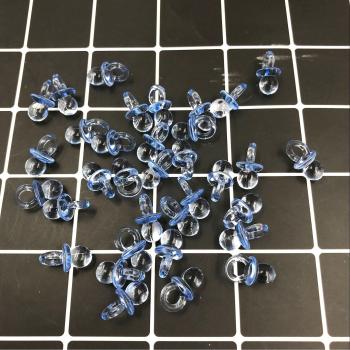 50 abalorios transparentes en forma de diamante para chupetes