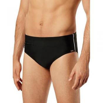 Schiesser Badeslip »Nautical Casual«, mit extra flacher Reißverschlusstasche