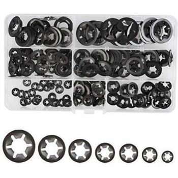 OFNMY Black Oxide Finish Internal Tooth Starlock Washers Assortment Pack