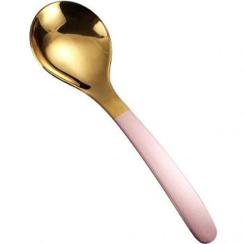 WORTHBUY Goldener Abendessenlöffel aus 304 Edelstahl