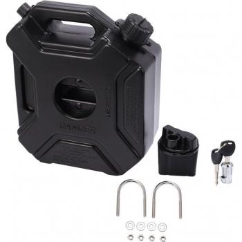 Jerrycan de secours 5L noir avec serrure pour moto