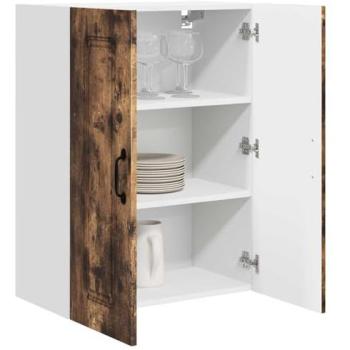 Kalmar 60x31x80 cm Smoked Oak Kitchen Cabinet, with Storage