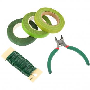 Blumenhandwerks-Toolset inkl. Grüner Paddeldraht