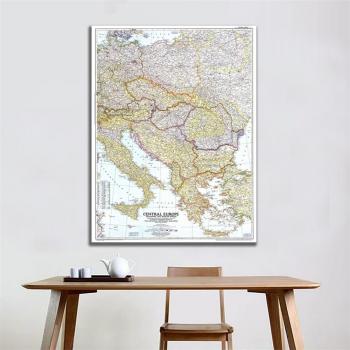 3x5ft 1951 Edition Central Europe and Balkan States Non-woven Spray Painting for Wall Decoration