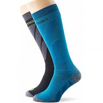 SALOMON S/Access Calcetines Altos Unisex Adulto, 2 Pares, Azul/Negro