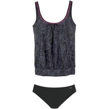 Venice Beach Tankini Oversize für Damen in Schwarz und Grau