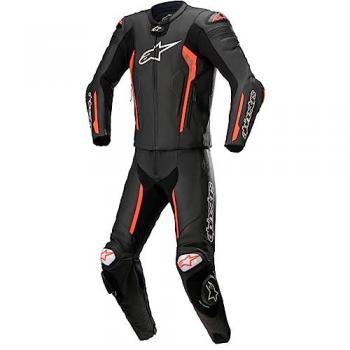 Mono de motocicleta Alpinestars Missile V2 2 Piezas Negro-Rojo Fluo