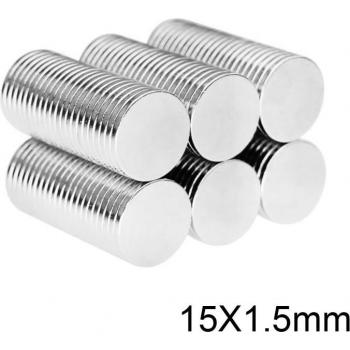 15mm x 1.5mm Powerful Round Neodymium Magnets