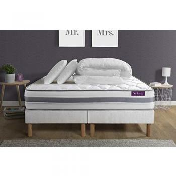 Pack Matelas 160x200 + Sommiers 80x200 Memo Spring 3 Zones + Couette + 2 oreillers