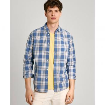 Camicia a Maniche Lunghe Markle Sea Blue di Pepe Jeans M