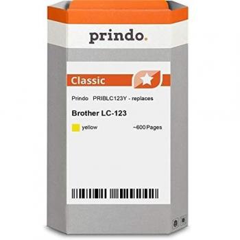 Cartuccia d'inchiostro giallo PRIBLC123Y ~600 pagine per Brother LC123Y