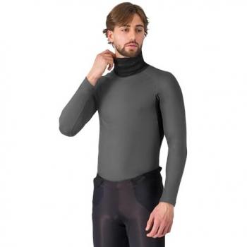 Camiseta Castelli Flanders 2 Cuello Alto Gris Oscuro Manga Larga