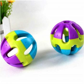 Pelota Sonajera Multicolor para Jugar con Mascotas