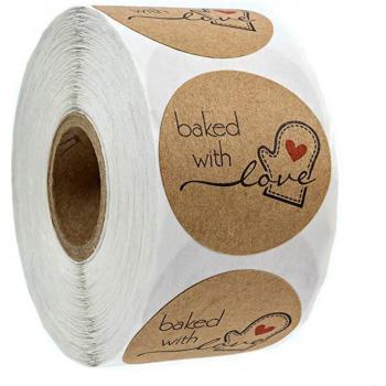 Pegatina Redonda 500 Uds. – Decoración Manual en Papel Kraft