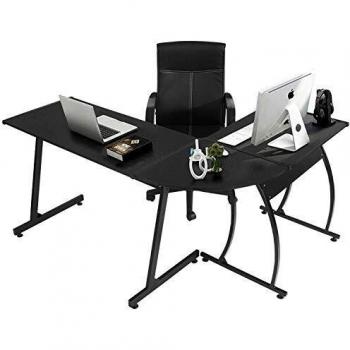 Black L-Shaped Desk