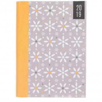 Ryman 2019 A6 Floral Linen Page-a-Day Diary, Grey