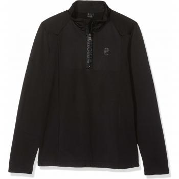 Willowy Jr. True Black Fleecejacke für Jungen mit Rollkragen m. RV
