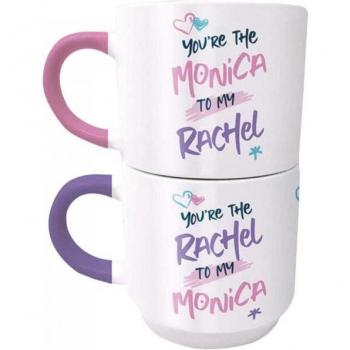 Set de mugs empilables Friends Monica et Rachel (Pack de 2)