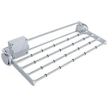 Emuca Porta pantaloni laterale estraibile Verniciato alluminio, Acciaio e Tecnoplastica